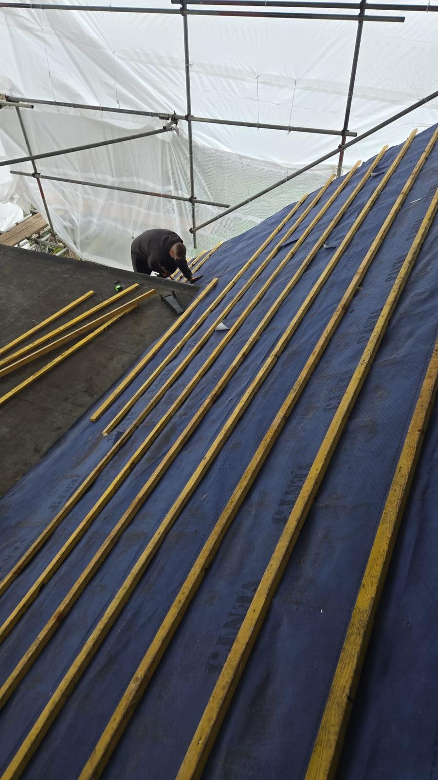Before roof tile installation in Folkestone – new weatherproof roof system prepared
