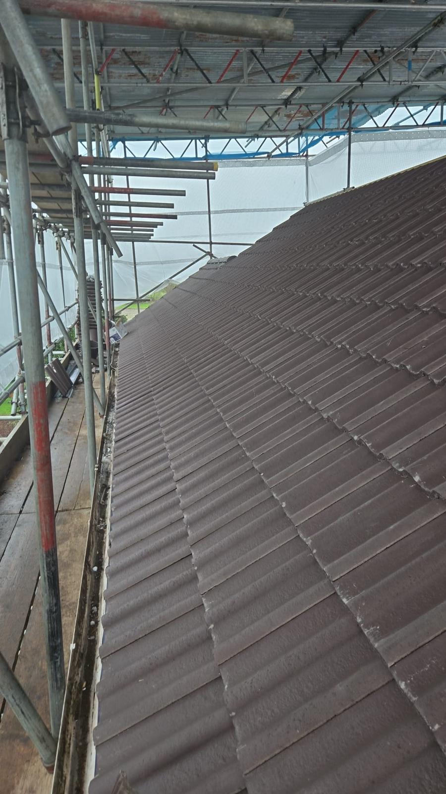 Completed roof tile installation new weatherproof roof system Tunbridge Wells